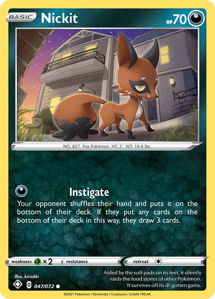 Nickit (047/072) [Sword & Shield: Shining Fates] - Card Brawlers | Quebec | Canada | Yu-Gi-Oh!