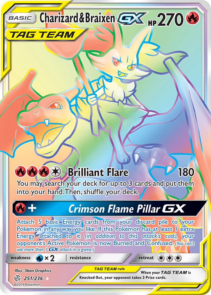 Charizard & Braixen GX (251/236) [Sun & Moon: Cosmic Eclipse] - Card Brawlers | Quebec | Canada | Yu-Gi-Oh!