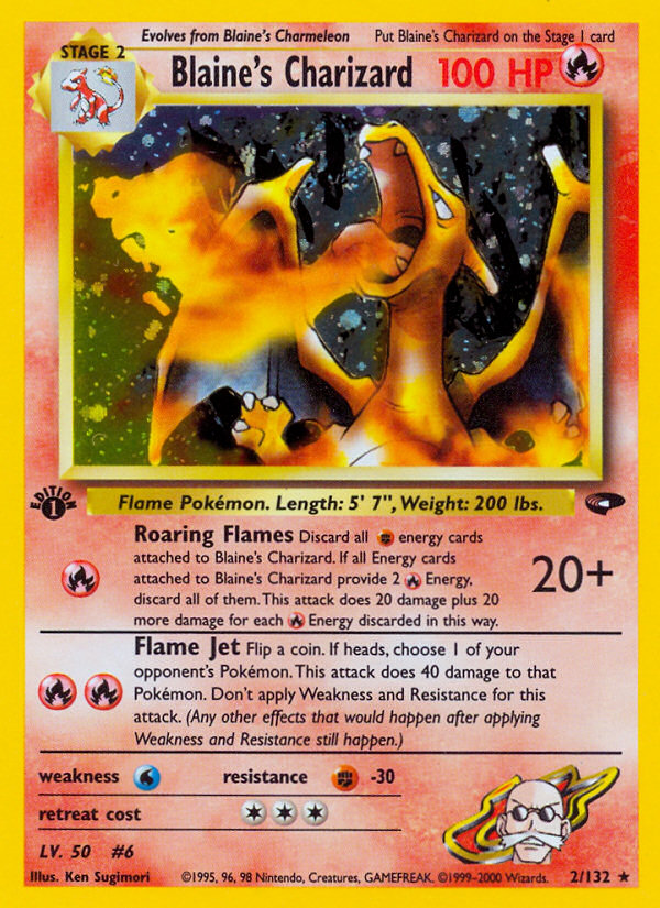 Blaine's Charizard (2/132) [Gym Challenge 1st Edition] - Card Brawlers | Quebec | Canada | Yu-Gi-Oh!