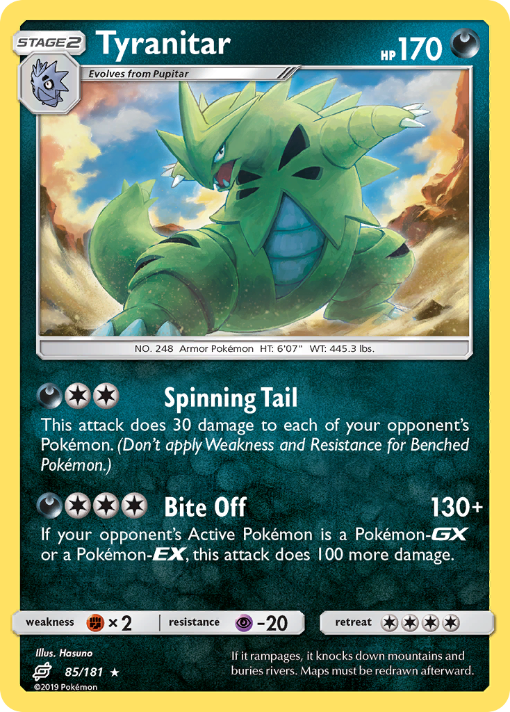 Tyranitar (85/181) [Sun & Moon: Team Up] - Card Brawlers | Quebec | Canada | Yu-Gi-Oh!