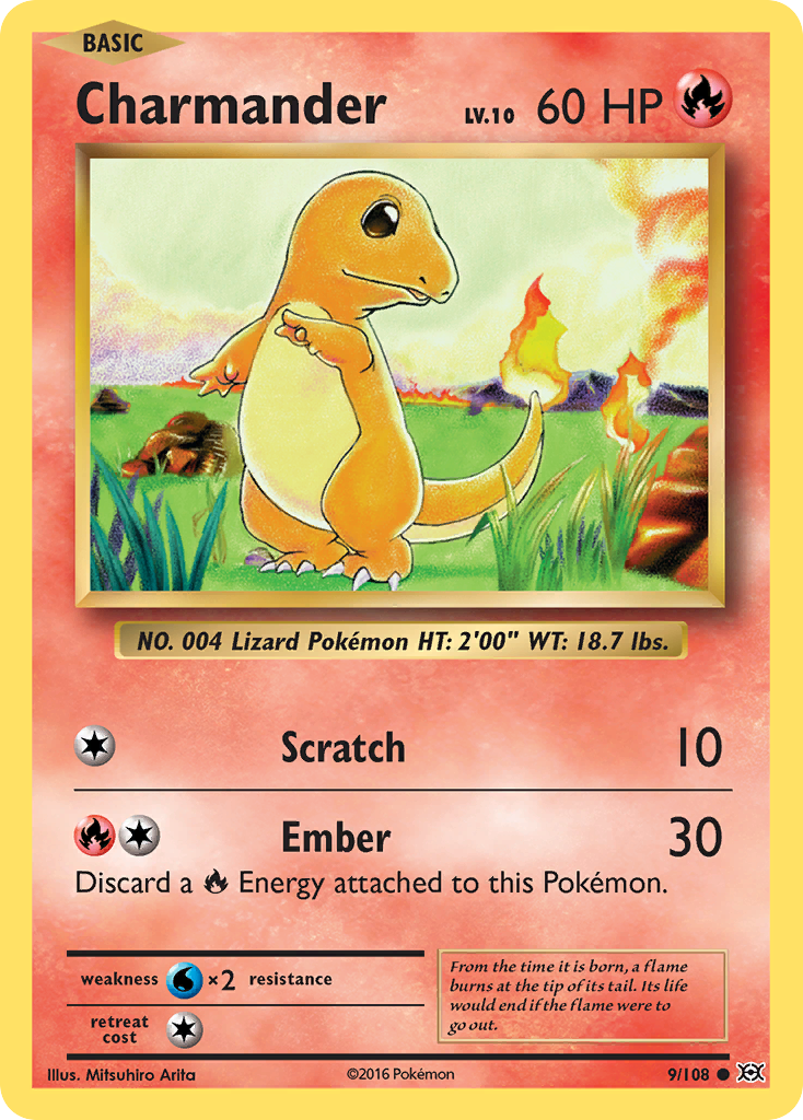 Charmander (9/108) [XY: Evolutions] - Card Brawlers | Quebec | Canada | Yu-Gi-Oh!