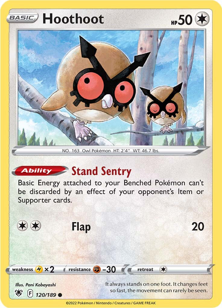 Hoothoot (120/189) [Sword & Shield: Astral Radiance] - Card Brawlers | Quebec | Canada | Yu-Gi-Oh!