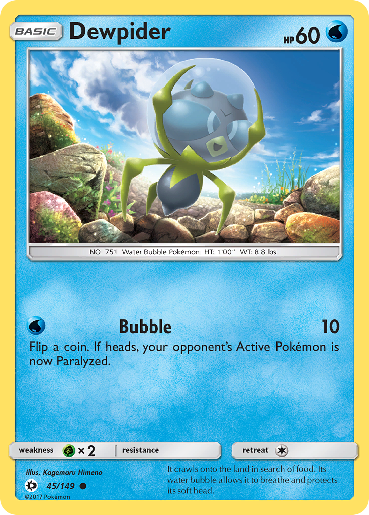 Dewpider (45/149) [Sun & Moon: Base Set] - Card Brawlers | Quebec | Canada | Yu-Gi-Oh!