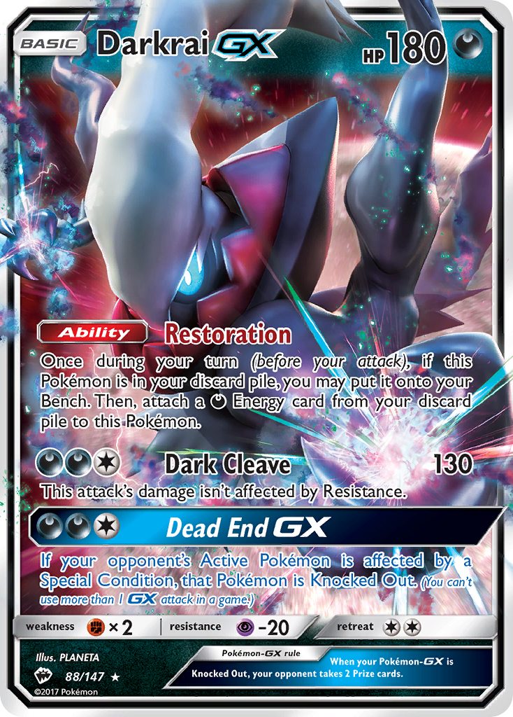 Darkrai GX (88/147) [Sun & Moon: Burning Shadows] - Card Brawlers | Quebec | Canada | Yu-Gi-Oh!