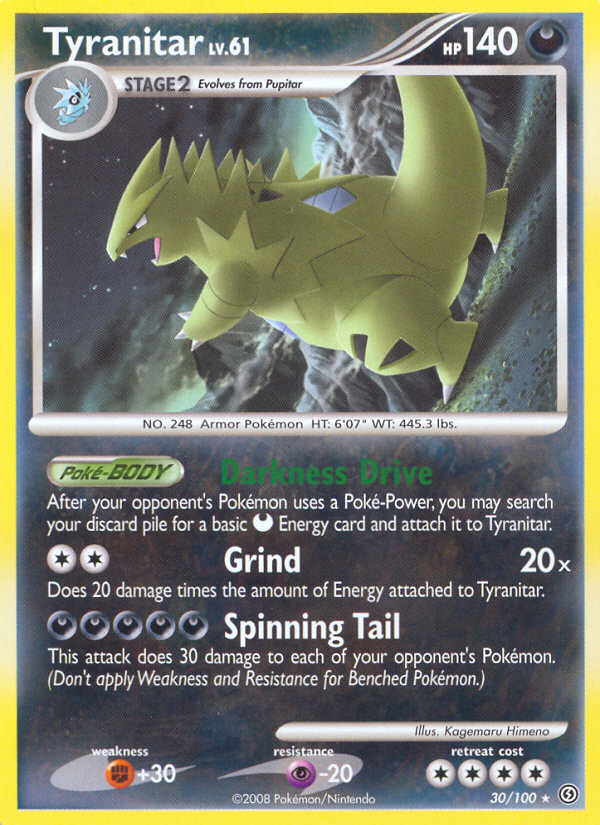 Tyranitar (30/100) [Diamond & Pearl: Stormfront] - Card Brawlers | Quebec | Canada | Yu-Gi-Oh!