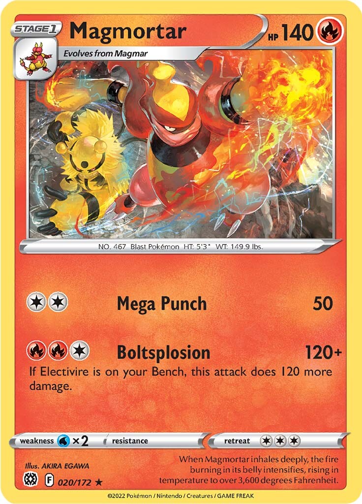 Magmortar (020/172) [Sword & Shield: Brilliant Stars] - Card Brawlers | Quebec | Canada | Yu-Gi-Oh!