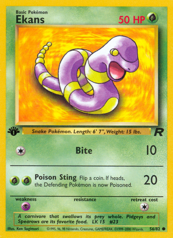 Ekans (56/82) [Team Rocket 1st Edition] - Card Brawlers | Quebec | Canada | Yu-Gi-Oh!