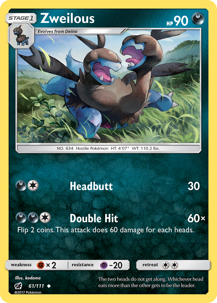 Zweilous (61/111) [Sun & Moon: Crimson Invasion] - Card Brawlers | Quebec | Canada | Yu-Gi-Oh!