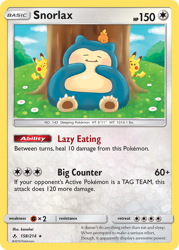 Snorlax (158/214) [Sun & Moon: Unbroken Bonds] - Card Brawlers | Quebec | Canada | Yu-Gi-Oh!
