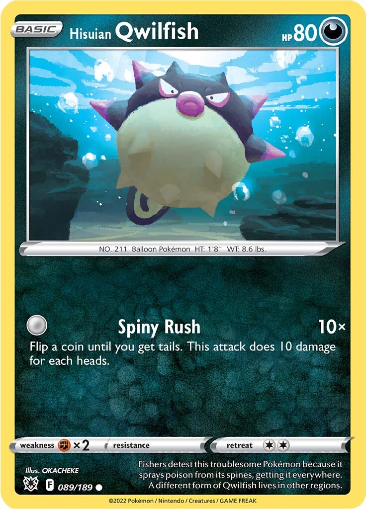 Hisuian Qwilfish (089/189) [Sword & Shield: Astral Radiance] - Card Brawlers | Quebec | Canada | Yu-Gi-Oh!