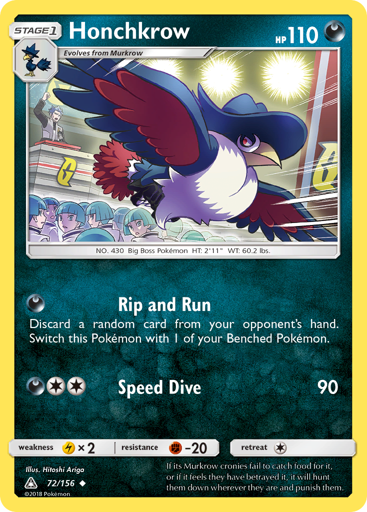 Honchkrow (72/156) [Sun & Moon: Ultra Prism] - Card Brawlers | Quebec | Canada | Yu-Gi-Oh!
