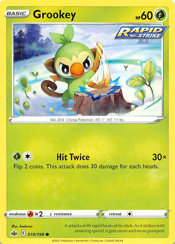 Grookey (016/198) [Sword & Shield: Chilling Reign] - Card Brawlers | Quebec | Canada | Yu-Gi-Oh!