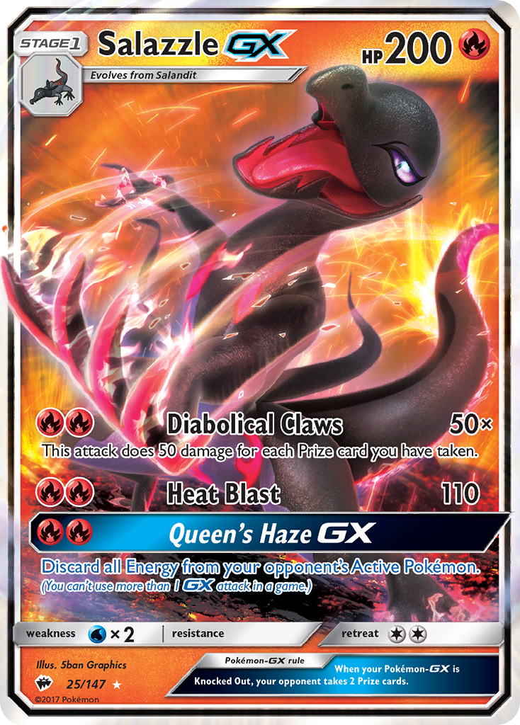 Salazzle GX (25/147) [Sun & Moon: Burning Shadows] - Card Brawlers | Quebec | Canada | Yu-Gi-Oh!