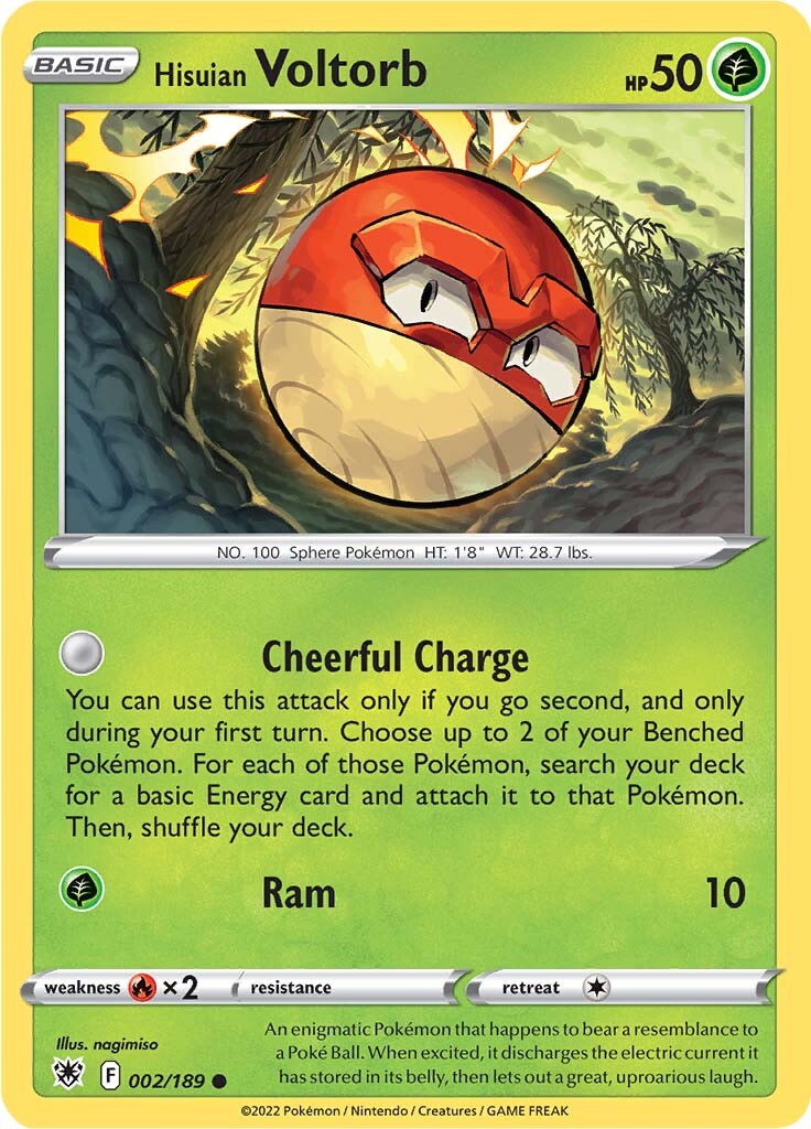 Hisuian Voltorb (002/189) [Sword & Shield: Astral Radiance] - Card Brawlers | Quebec | Canada | Yu-Gi-Oh!