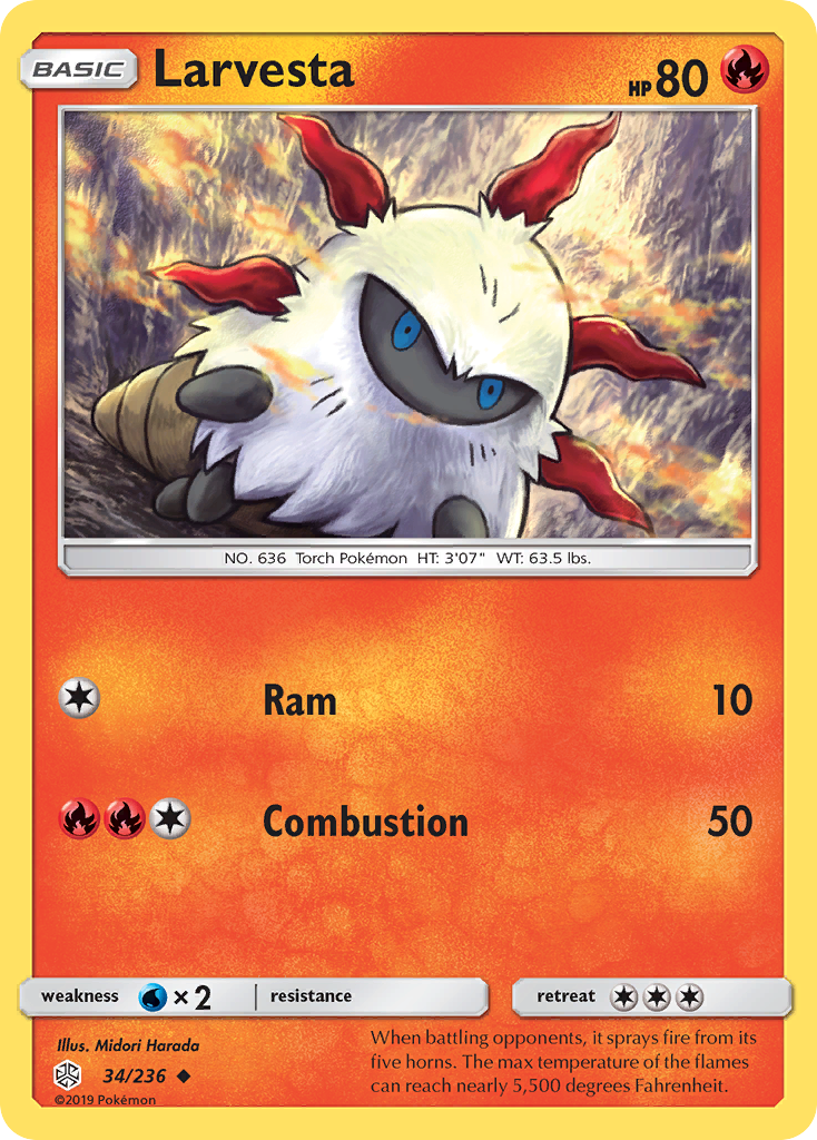 Larvesta (34/236) [Sun & Moon: Cosmic Eclipse] - Card Brawlers | Quebec | Canada | Yu-Gi-Oh!