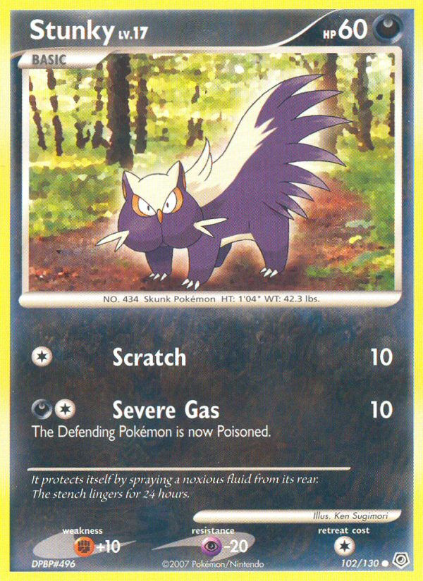 Stunky (102/130) [Diamond & Pearl: Base Set] - Card Brawlers | Quebec | Canada | Yu-Gi-Oh!