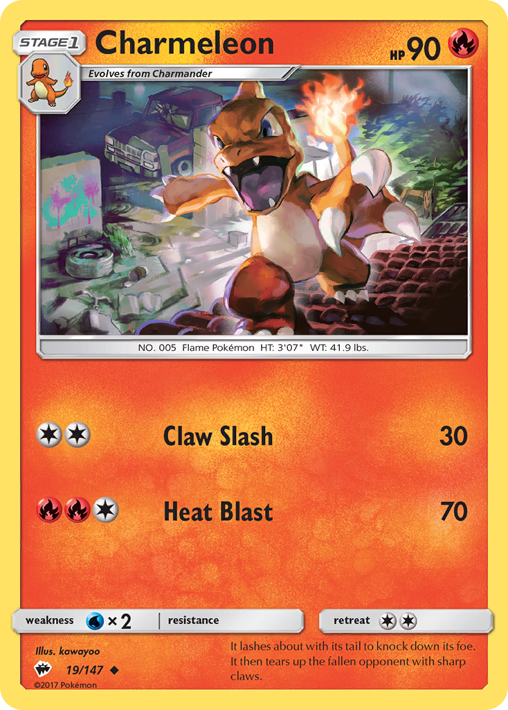 Charmeleon (19/147) [Sun & Moon: Burning Shadows] - Card Brawlers | Quebec | Canada | Yu-Gi-Oh!