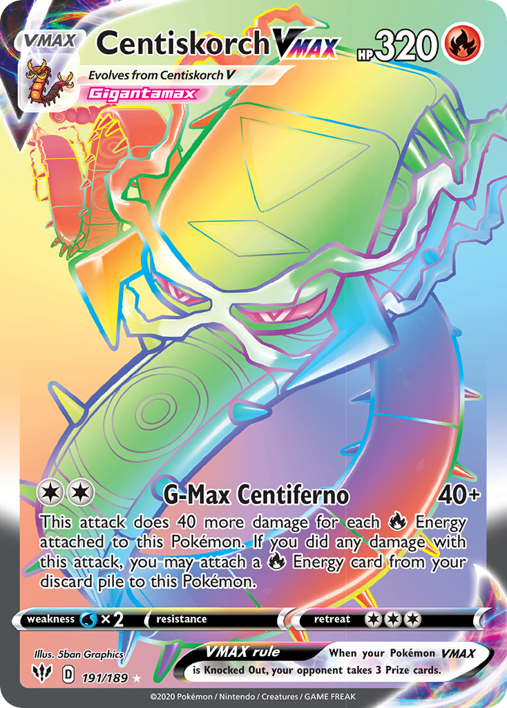 Centiskorch VMAX (191/189) [Sword & Shield: Darkness Ablaze] - Card Brawlers | Quebec | Canada | Yu-Gi-Oh!